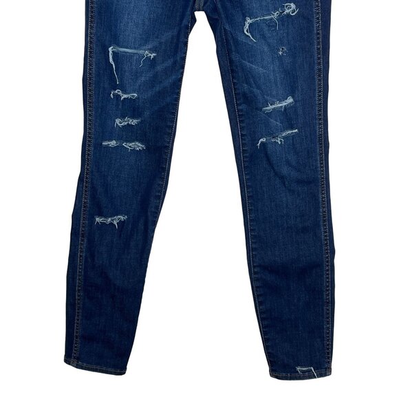 Madewell 10" High Rise Distressed Skinny Jeans Dark Wash Women’s 24 Denim - Picture 3 of 12